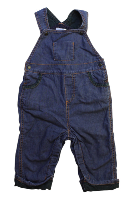 A Blue Long Overalls from Jacadi in size 3-6M for boy. (Front View)