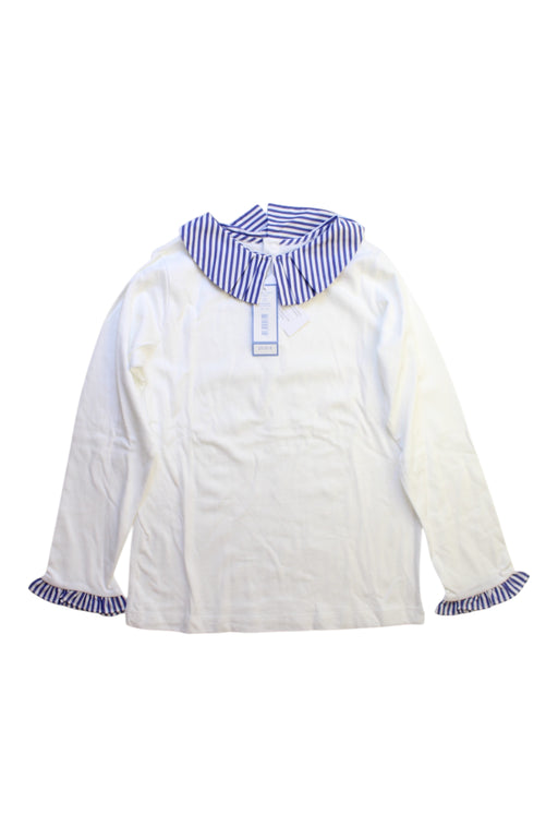 A White Long Sleeve Tops from Jacadi in size 8Y for girl. (Front View)