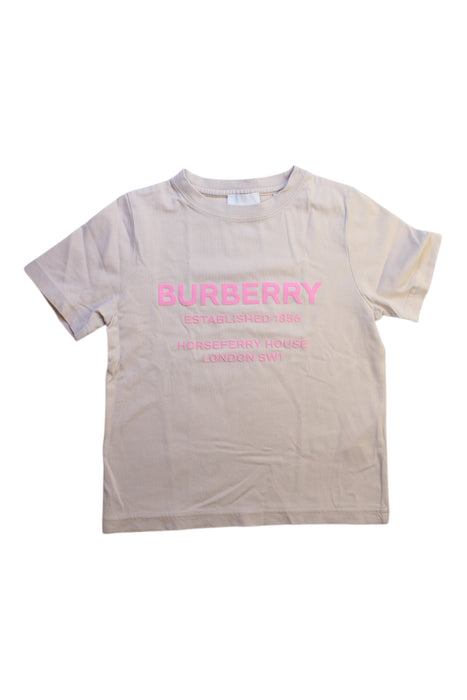 Burberry Clothes Burberry T Shirt Kids Pink Beige Burberry Logo T