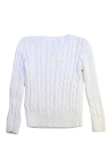 A White Knit Sweaters from Polo Ralph Lauren in size 4T for girl. (Back View)
