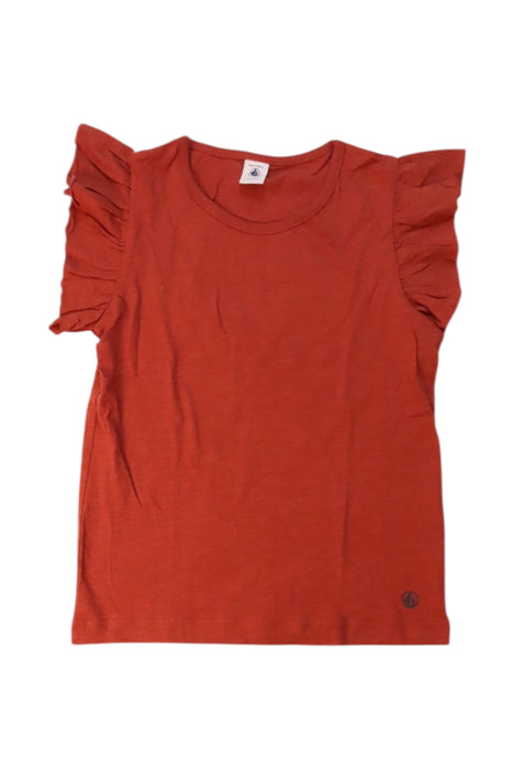 A Orange Short Sleeve Tops from Petit Bateau in size 8Y for girl. (Front View)