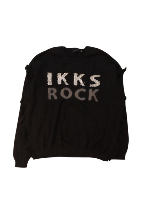 A Black Crewneck Sweatshirts from IKKS in size 8Y for girl. (Front View)