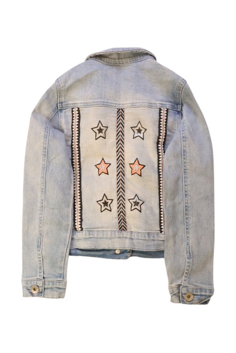 A Blue Lightweight Jackets from IKKS in size 8Y for girl. (Back View)