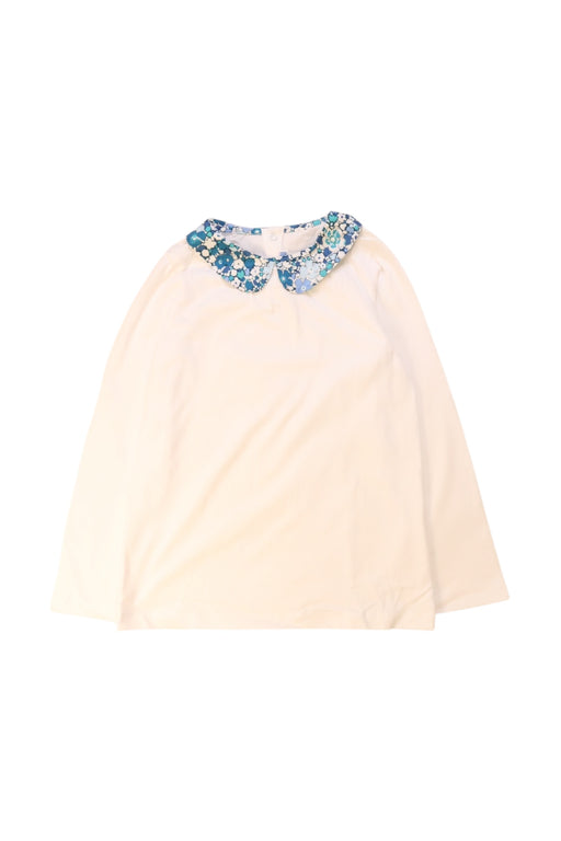 A White Long Sleeve Tops from Jacadi in size 8Y for girl. (Front View)