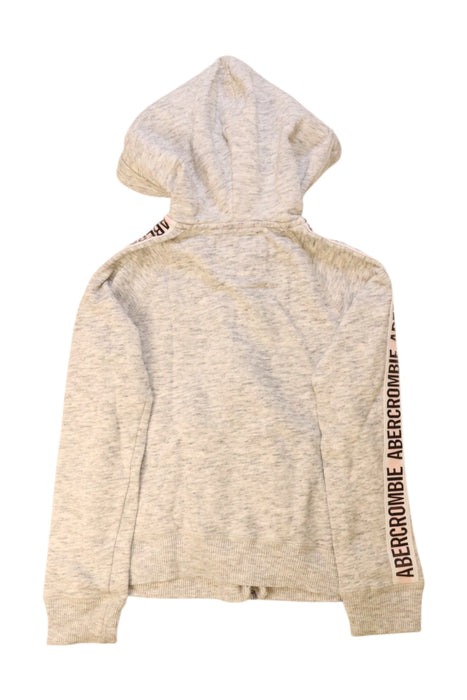 A Beige Zippered Sweatshirts from Abercrombie & Fitch in size 7Y for girl. (Back View)
