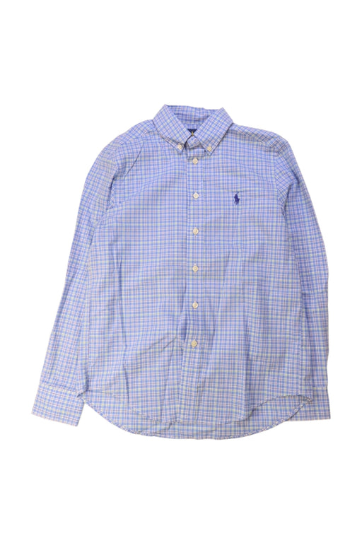 A Blue Long Sleeve Shirts from Ralph Lauren in size 10Y for boy. (Front View)