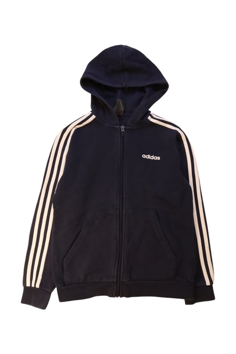 A Navy Hooded Sweatshirts from Adidas in size 12Y for neutral. (Front View)
