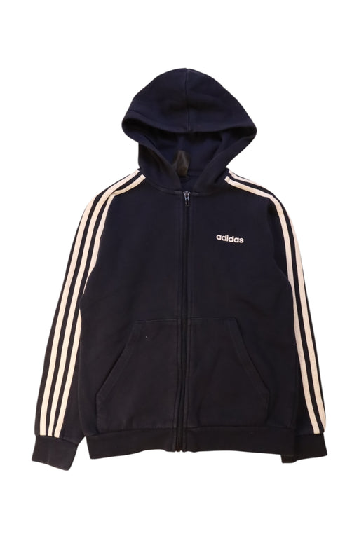 A Navy Hooded Sweatshirts from Adidas in size 12Y for neutral. (Front View)