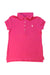 A Pink Short Sleeve Polos from Polo Ralph Lauren in size 7Y for girl. (Front View)