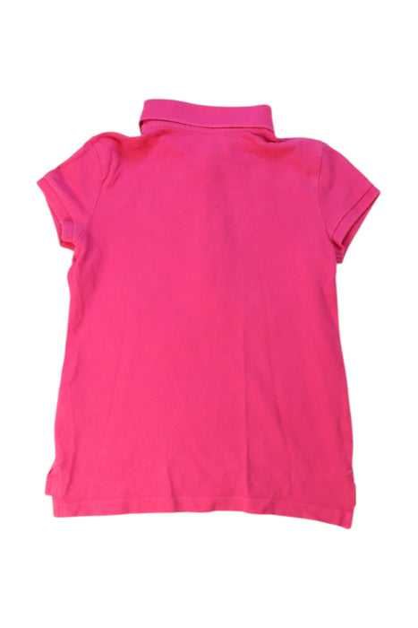 A Pink Short Sleeve Polos from Polo Ralph Lauren in size 7Y for girl. (Back View)