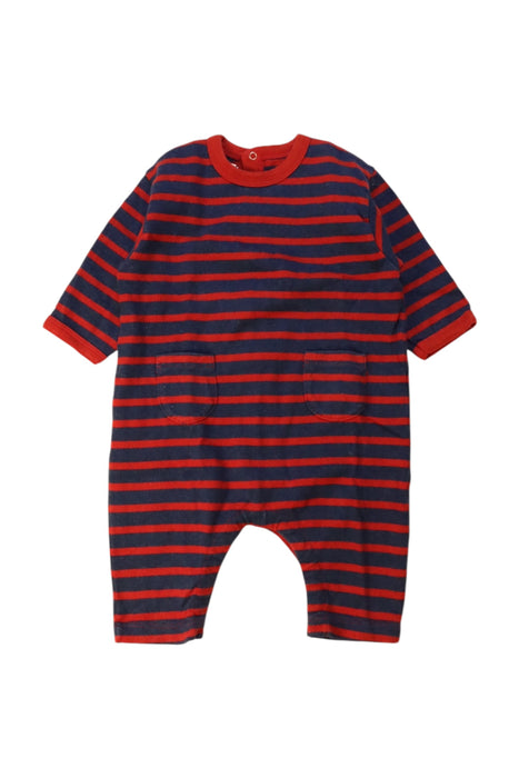 A Red Long Sleeve Rompers from Petit Bateau in size 3-6M for neutral. (Front View)