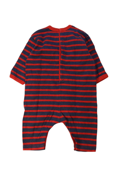 A Red Long Sleeve Rompers from Petit Bateau in size 3-6M for neutral. (Back View)