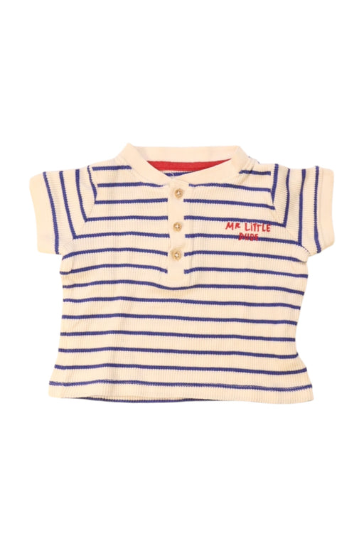 A Blue Short Sleeve Polos from Bout'Chou in size 6-12M for neutral. (Front View)