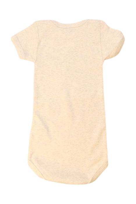 A Beige Short Sleeve Bodysuits from Petit Bateau in size 6-12M for neutral. (Back View)