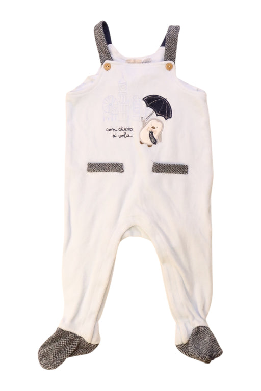 A White Long Overalls from Chicco in size 6-12M for neutral. (Front View)