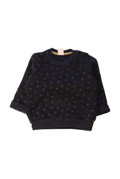 A Navy Crewneck Sweatshirts from Petit Bateau in size 6-12M for neutral. (Front View)