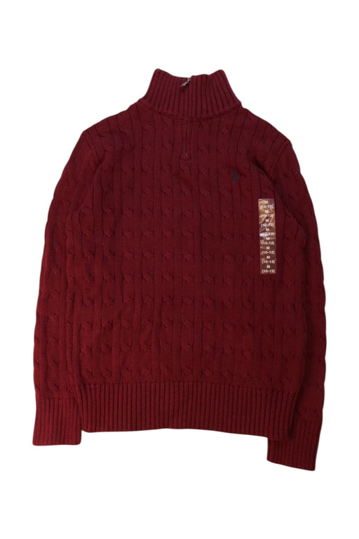 A Burgundy Knit Sweaters from Polo Ralph Lauren in size 10Y for neutral. (Front View)