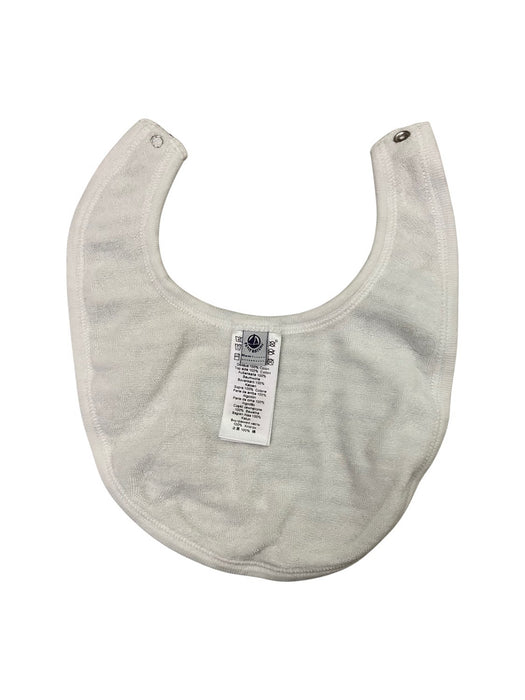 A White Bibs from Petit Bateau in size 0-3M for neutral. (Back View)