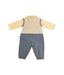 A Blue Long Sleeve Jumpsuits from Chickeeduck in size 6-12M for boy. (Back View)