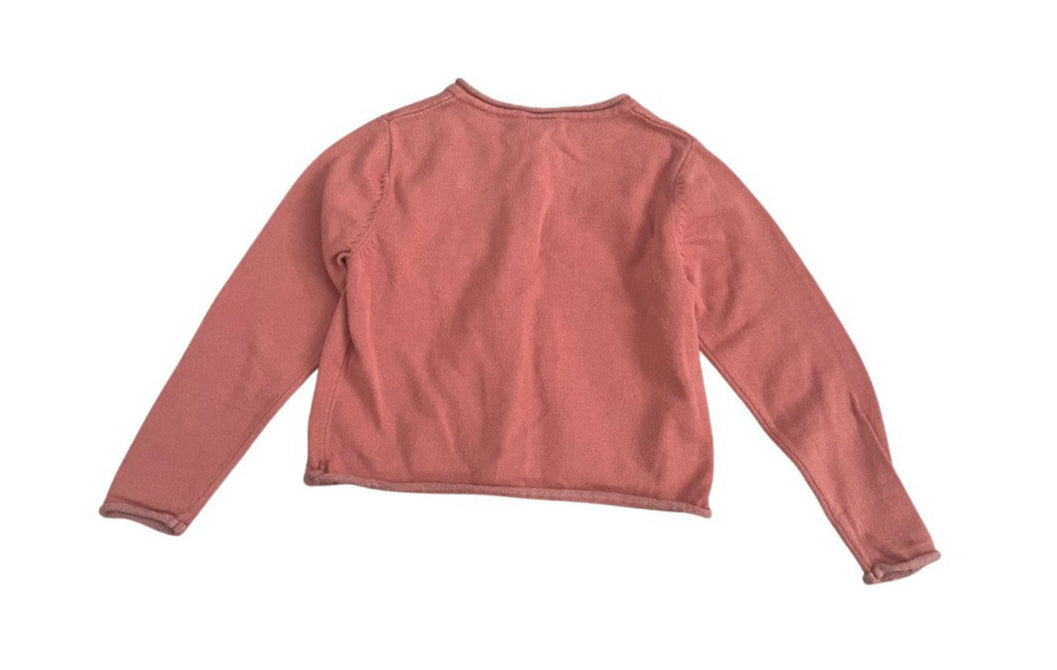 A Pink Cardigans from Petit Bateau in size 3T for girl. (Back View)