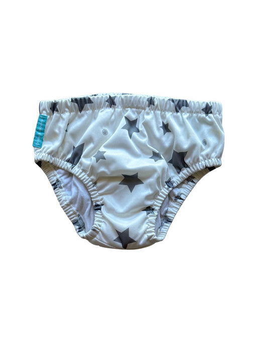 A White Swim Diapers from Charlie Banana in size 2T for neutral. (Front View)