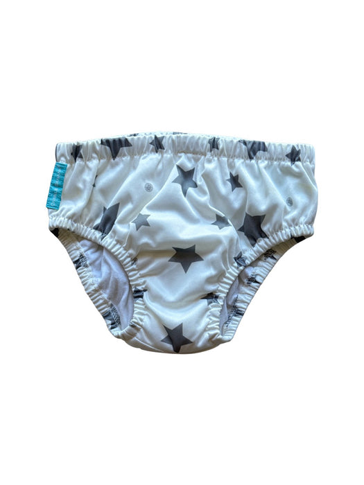 A White Swim Diapers from Charlie Banana in size 2T for neutral. (Front View)