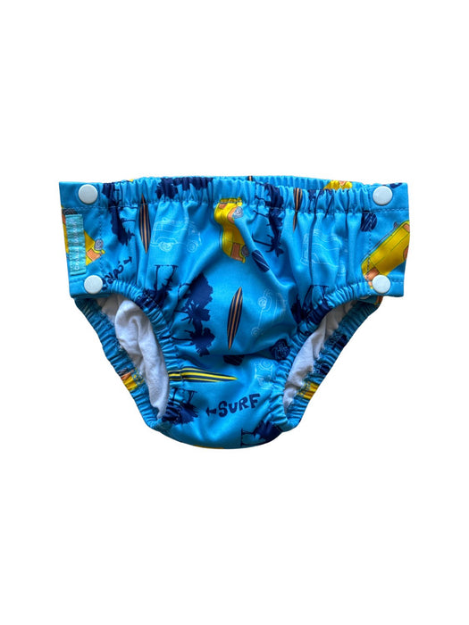 A Blue Swim Diapers from Charlie Banana in size 2T for neutral. (Front View)