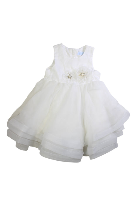 A White Sleeveless Dresses from Tartine et Chocolat in size 4T for girl. (Front View)