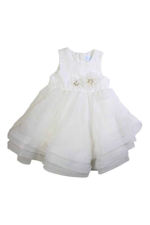 A White Sleeveless Dresses from Tartine et Chocolat in size 4T for girl. (Front View)