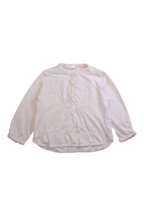 A White Long Sleeve Shirts from Chateau de Sable in size 4T for girl. (Front View)