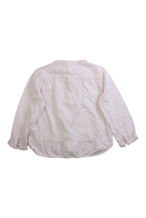 A White Long Sleeve Shirts from Chateau de Sable in size 4T for girl. (Back View)