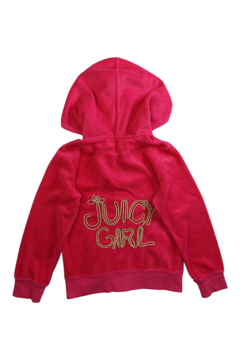 A Pink Zippered Sweatshirts from Juicy Couture in size 4T for girl. (Back View)