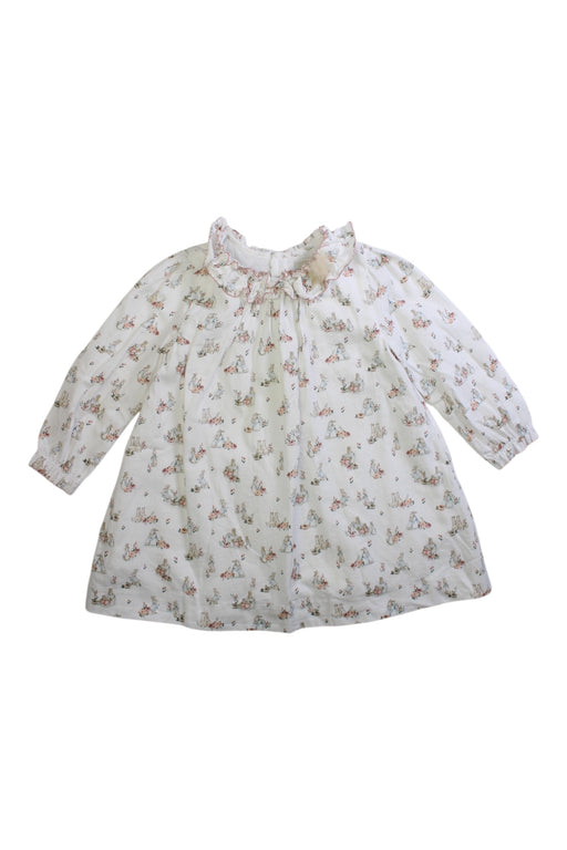 A Multicolour Long Sleeve Dresses from Purete du... Bebe in size 2T for girl. (Front View)