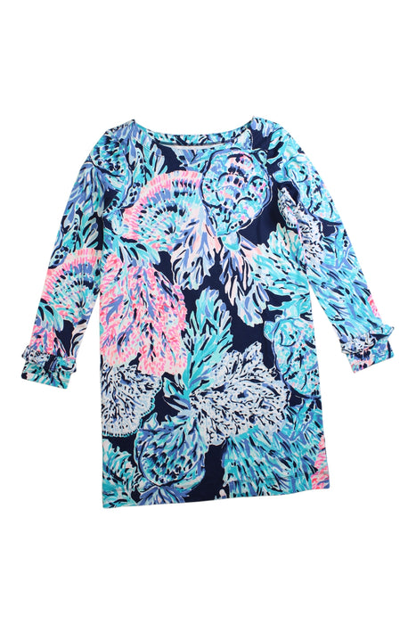 A Multicolour Long Sleeve Dresses from Lilly Pulitzer in size 6T for girl. (Front View)