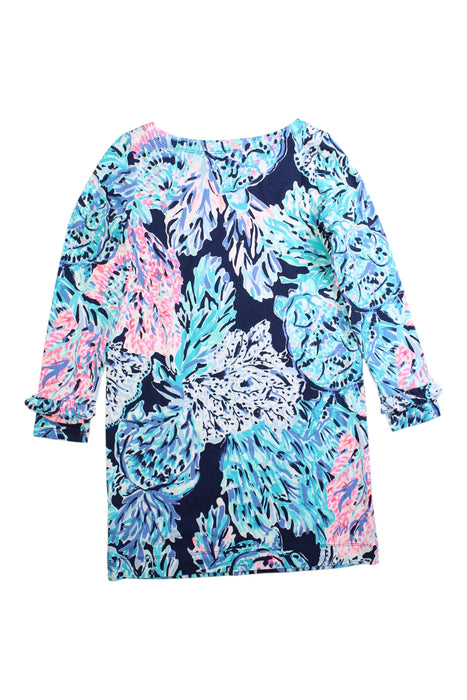 A Multicolour Long Sleeve Dresses from Lilly Pulitzer in size 6T for girl. (Back View)