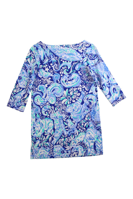 A Blue Long Sleeve Dresses from Lilly Pulitzer in size 4T for girl. (Back View)