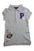 A Grey Short Sleeve Polos from Polo Ralph Lauren in size 7Y for girl. (Front View)