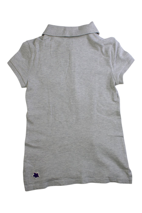 A Grey Short Sleeve Polos from Polo Ralph Lauren in size 7Y for girl. (Back View)