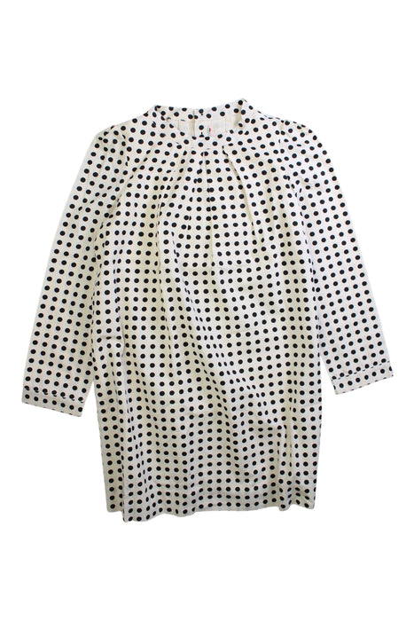 A White Long Sleeve Dresses from Bonpoint in size 10Y for girl. (Front View)