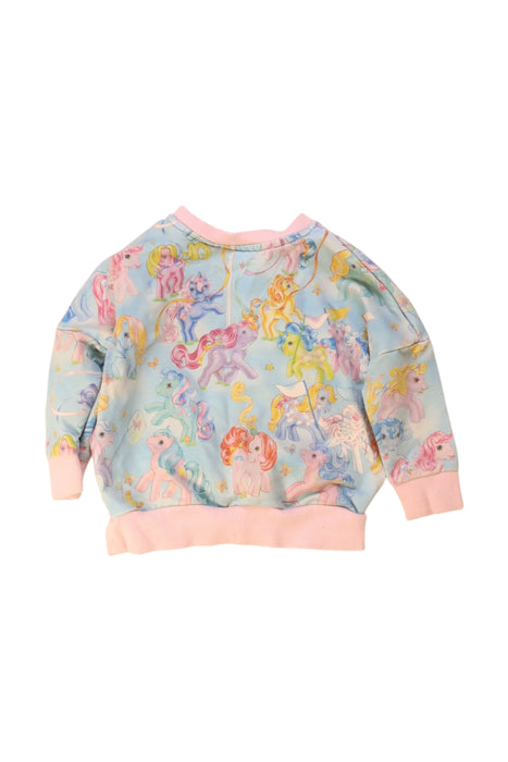 A Blue Crewneck Sweatshirts from Rock Your Kid in size 2T for girl. (Back View)