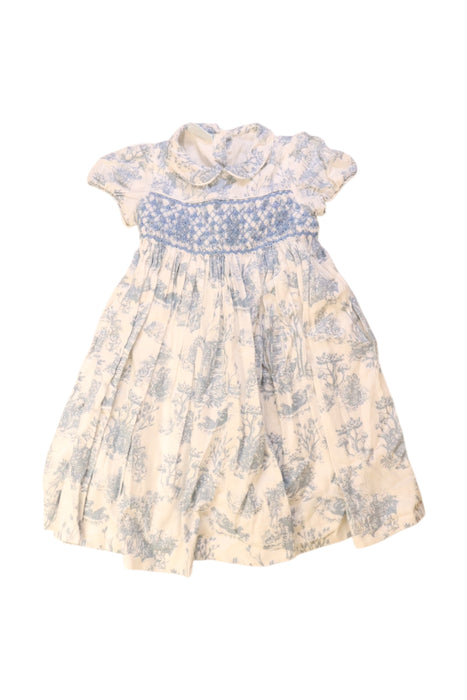 A Blue Short Sleeve Dresses from Annafie in size 3T for girl. (Front View)