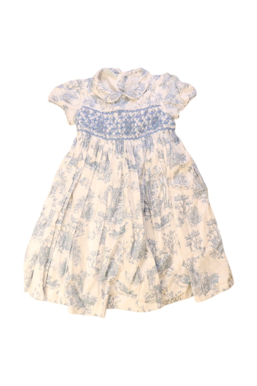 A Blue Short Sleeve Dresses from Annafie in size 3T for girl. (Front View)