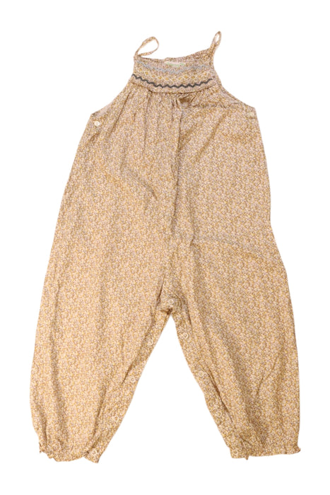 A Beige Sleeveless Rompers from Bonpoint in size 3T for girl. (Front View)