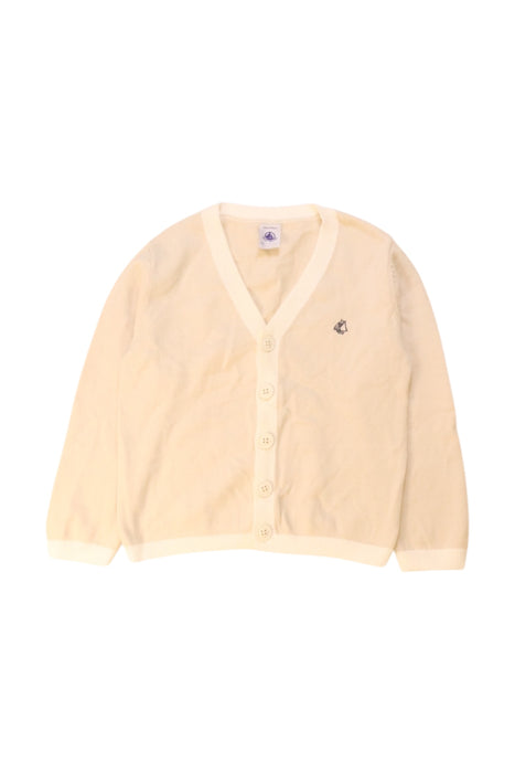 A Ivory Cardigans from Petit Bateau in size 4T for neutral. (Front View)