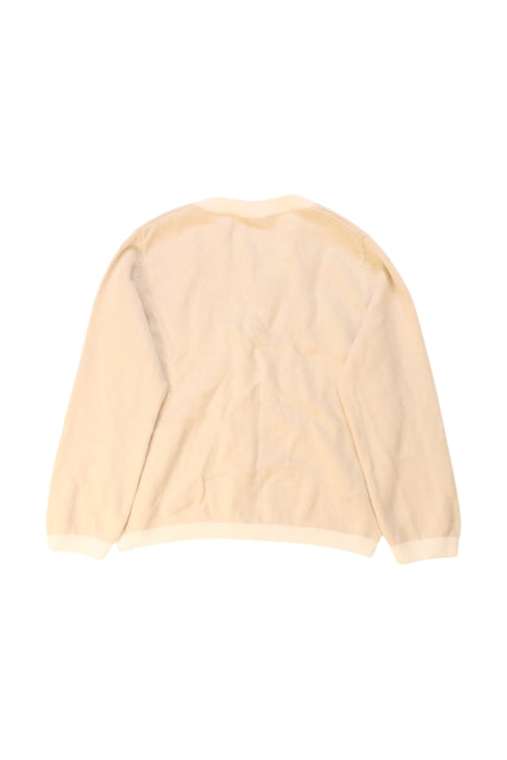 A Ivory Cardigans from Petit Bateau in size 4T for neutral. (Back View)