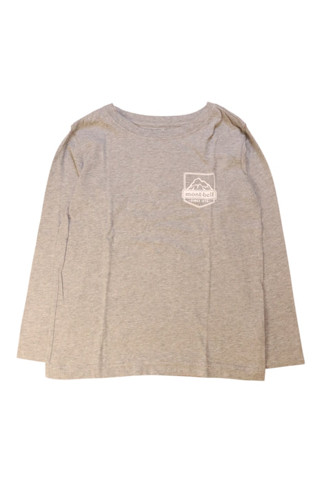 A Grey Long Sleeve T Shirts from Mont-bell in size 7Y for boy. (Front View)