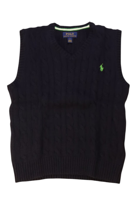 A Navy Dress Up Vests from Polo Ralph Lauren in size 7Y for boy. (Front View)