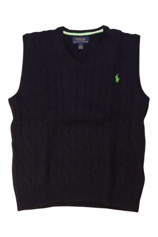 A Navy Dress Up Vests from Polo Ralph Lauren in size 7Y for boy. (Front View)