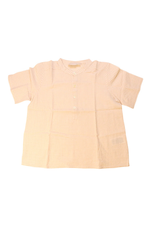 A Peach Short Sleeve Shirts from Bonpoint in size 10Y for boy. (Front View)