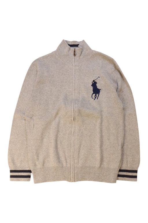 A Grey Cardigans from Polo Ralph Lauren in size 7Y for boy. (Front View)